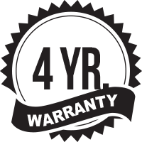 4 year warranty logo image